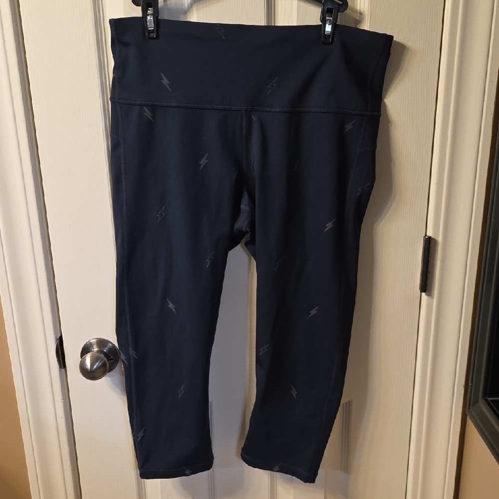 GAP Navy Blue Leggings with Lightning Detail